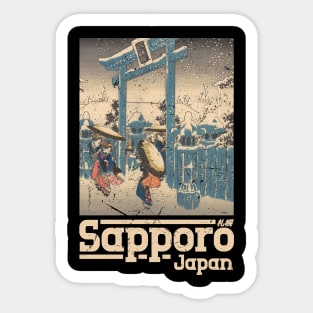 Sapporo, Japan City Vintage Sticker